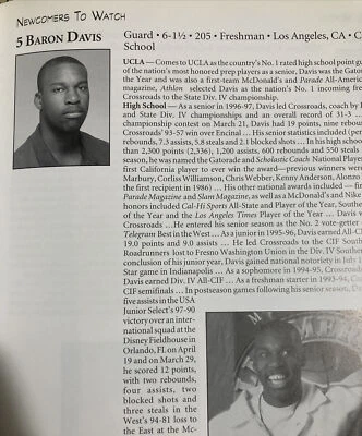 1997-98 UCLA BRUINS BARON DAVIS BASKETBALL MEDIA Guide Yearbook VTG  - Image 1 of 4