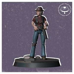 Zombie Girl | Necropolis | Vermillion |  Post Apoc D&D Wargaming 3D Printed Mini - Picture 1 of 1