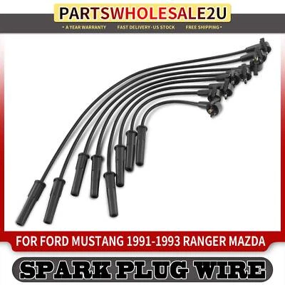 8 juegos de cables de bujía para Ford Mustang 91-93 Ranger 89-94 Mazda B2300 1994 2,3 L Foto 1 de 4
