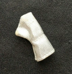 12" Action Figure or Ken size * SINGLE SILVER GLOVE MITT *  (Who?) Free Ship - Picture 1 of 6