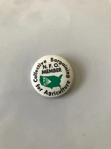 Vintage N.F.O. Prendedor Pinback Botón Negociación Colectiva Miembro para Agricultura - Imagen 1 de 4