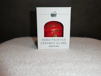 2023 Masters Holiday Ornament Bola de Navidad Cerámica Globo Augusta Nuevo Rojo Foto 1 de 4