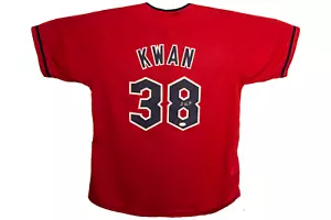Steven Kwan Autographed Custom Red Cleveland Guardians Jersey (JSA) - Picture 1 of 3