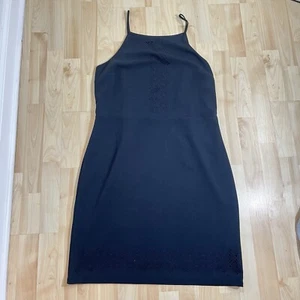 Banana Republic Womens Size 14 Mini Dress Sleeveless Black Cut Out Dress NWT - Picture 1 of 5