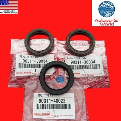 GENUINE TOYOTA AVALON CAMRY SIENNA ES300 RX300 CAMSHAFT & CRANKSHAFT SEALS SET - Image 1 of 4