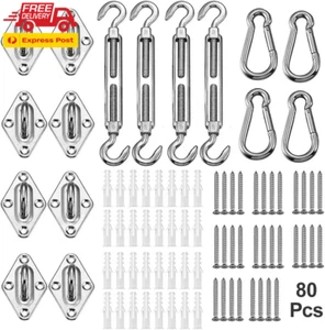 Shade Sail Hardware Kit, 6 Inch 304 Stainless Steel for Triangle & Rectangle Sun - Picture 1 of 7