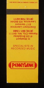 anni 80? Pennylane musica registrata 817 Vermont Westport Kansas City MO Lawrence KS - Foto 1 di 2