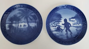 Konvolut 2 Royal Copenhagen Weihnachten Sammelteller, Dänemark, 1965, 1972 - Bild 1 von 4