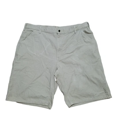 Carhartt B278 Canvas Utility Work Shorts Men's Size 42 Beige Carpenter Loose Fit - Image 1 of 4
