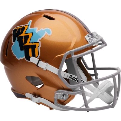 WEST VIRGINIA MOUNTAINEERS WVU Riddell SPEED Full Size Replica Football Helmet - Image 1 of 3