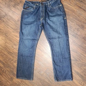 Ariat FR Mens Blue Denim Relaxed Boot Cut Work Jeans Cat 2 2112 M4 (Size 40x30) - Picture 1 of 9