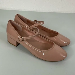 Madden Girl Nude Patent Leather Mary Jane Shoes Size 8.5 - Picture 1 of 8