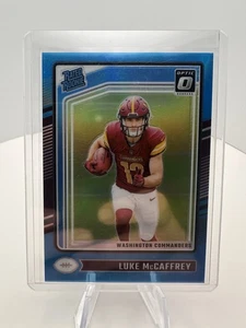 2024 Panini Donruss Optic - Rated Rookie Luke McCaffrey #268 Aqua #134/299 - Picture 1 of 2