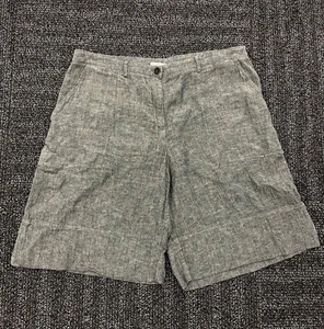 "Pantalones cortos POETRY para mujer talla UK 16 US 12 lino mezcla de algodón 34"" cintura gris" - Imagen 1 de 9