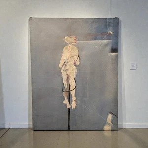 Cesare PALANTONIO (1937-2015) - Uomo in bilico Olio su tela - Firmato a mano - Foto 1 di 7