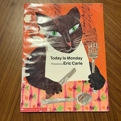 Today Is Monday by Eric Carle SIGNED Paperback 1993 Scholastic 1st Edition - Image 1 of 4