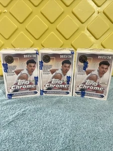 (3) 2023-24 Topps Chrome NBA Basketball Value Blaster Boxes Sealed 🏀🔥Wemby 🔥 - Picture 1 of 3