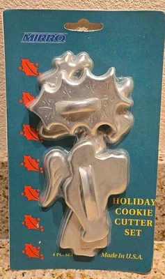 Juego de 4 Cortadores de Galletas Vacacionales Vintage Mirro Aluminio. Nuevo. Hecho en USA Foto 1 de 4