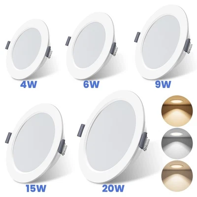 10x LED Einbaustrahler IP44 Einbauleuchten Flach Decken Einbau Spot Set 230V - Bild 1 von 4