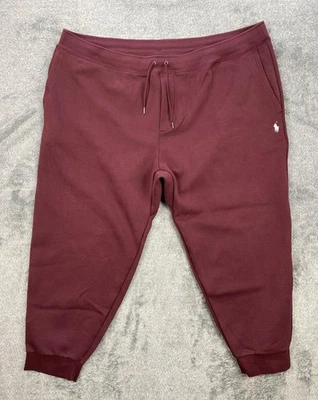 Pantalones de chándal Polo Ralph Lauren para hombre 5XB borgoña logotipo con cordón Foto 1 de 4