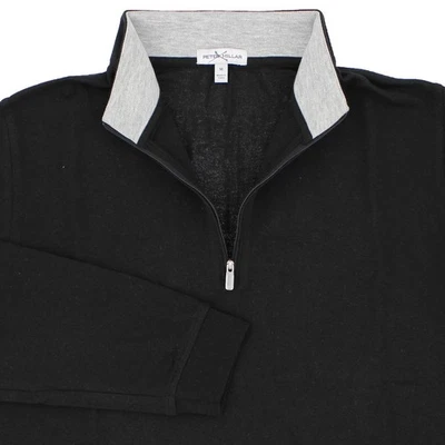 Peter Millar Men's 1/4 Zip Crown Comfort Pullover Piqué Stitch, MF24K49 - Image 1 of 4