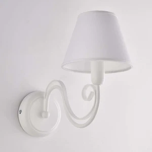 Applique contemporaneo classico 1 luce LGT Agata bianco - Picture 1 of 3