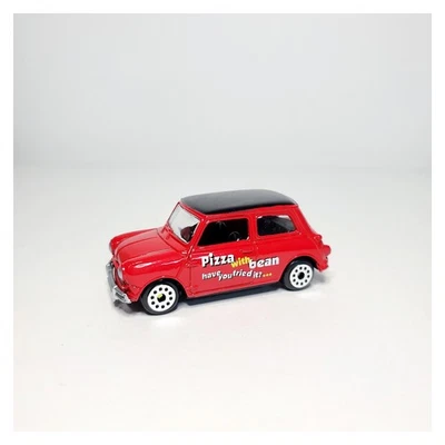 Motormax 6017 Red Mini Cooper Pizza With Bean Diecast Car Loose - Image 1 of 4