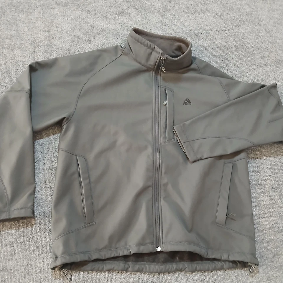 Chaqueta Nike ACG Para Hombres XL Gris Softshell Forrada de Vellón Cremallera Completa Exterior Senderismo Foto 1 de 4