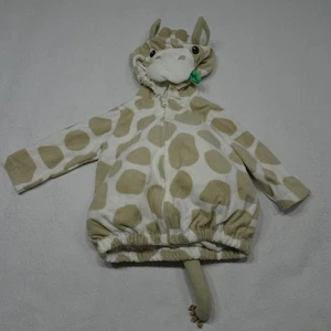 Giraffe Baby Costume 12 Mo Plush Pullover Face Tail Ear Hood Top - Picture 1 of 5