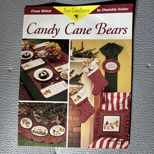 Just Cross Stitch Candy Cane Bears Cross Stitch Pattern - Picture 1 of 1