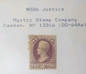 US Official Stamp # O26…1873 2c Justice Jackson MNH Mystic - Picture 1 of 3