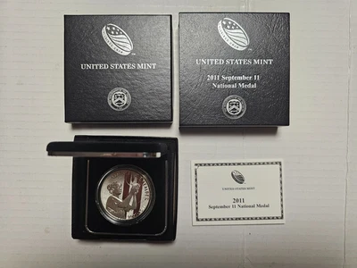 2011-P U.S. Mint September 11 Commemorative National Silver Medal W/OGP and COA - Image 1 of 3