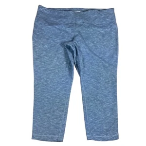 Tek Gear Leggings Yoga Blu Erica Elastico Vita Capri DryTek 1X - Foto 1 di 6