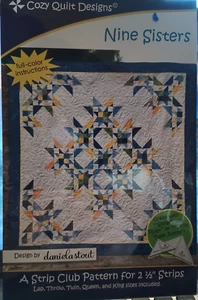 Nine Sisters Cozy Quilt Designs Pattern CQD01226 Lap Throw Twin Queen King - Picture 1 of 2
