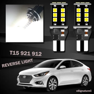 2 x Backup Reverse Light 921 T15 W16W LED Bulb For 2003 - 2019 Hyundai Accent - Picture 1 of 5