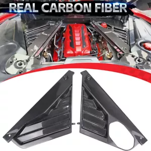 Real Carbon Fiber Engine Bay Panel Cover GM Factory Style For 20-UP Corvette C8 - Picture 1 of 24