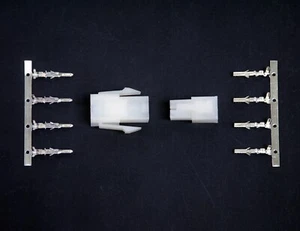 20x 0.165" 4.2mm Mini Fit Power Connector 4P 5015H Plug + 5016H Receptacle + Pin - Picture 1 of 7
