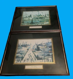 2 gerahmte LS Lowry druckt The Canal & Canal Bridge - Bild 1 von 4