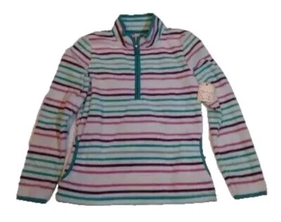 Chaqueta Pullover de Vellón a Rayas 14-16 Desteñida Glory Niñas Prendas Exteriores 1/4 Bolsillos con Cremallera Foto 1 de 4