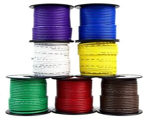 Trailer Light Cable Wiring Harness 100ft spools 14 Gauge 7 Wire 7 colors