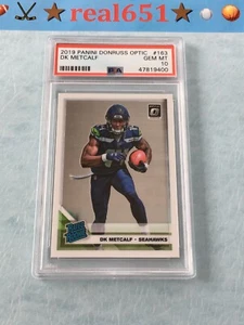 2019 Optic #163 DK METCALF Rookie | Perfect PSA 10 Gem Mint | Seattle RC - Picture 1 of 3
