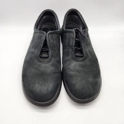 ECCO Shoes Womens Size Euro 37Black Suede Classic Lace Up Sneaker Comfort - Image 1 of 4