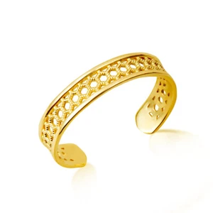 Gold Woman's Modern Chainmail Toe Ring - Picture 1 of 2