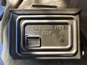 WW2 Early Production U.S. .30 cal Ammo Box Can M1A1 UNITED Minty! - Picture 1 of 10