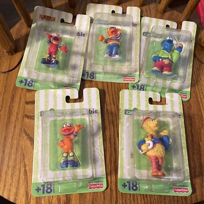 Sesame Street Collectible 2001 5 figuras Cookie Monster Big Bird Ernie Elmo Zoe Foto 1 de 2