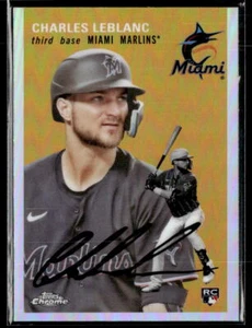 2023 Topps Chrome Platinum Anniversary #66 Charles Leblanc Refractor RC Marlins - Picture 1 of 2