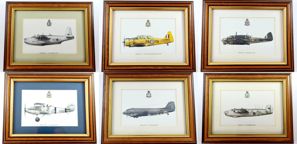 SQUADRON PRINT POSTCARD PROFILE FRAMED PICTURE - VARIOUS TO CHOOSE FROM - Image 1 of 1