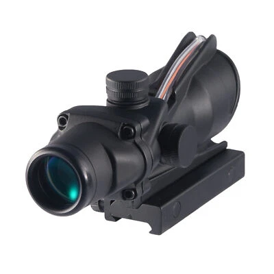 4x32 ACOG Optical Rifle Scope True Fiber Optic Red Illuminated Crosshair - Image 1 of 4