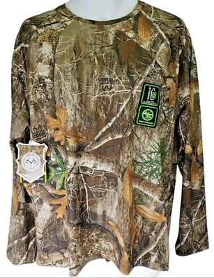 RealTree EDGE Scent Control Camo Long Sleeve Tee Shirt UVF Size Small - Image 1 of 4