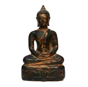 Antique Buddha Bronze Kingdom Of Lanna Thailand 13e - Picture 1 of 10